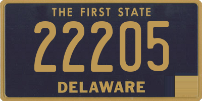 DE license plate 22205