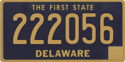 DE license plate 222056