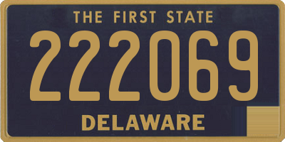DE license plate 222069