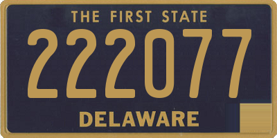 DE license plate 222077