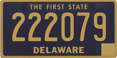 DE license plate 222079