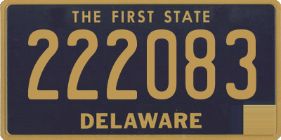 DE license plate 222083
