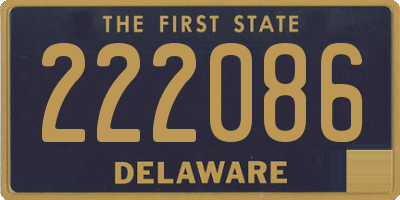 DE license plate 222086