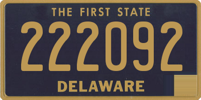 DE license plate 222092