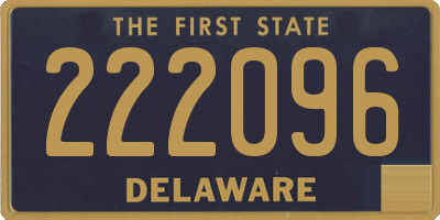 DE license plate 222096