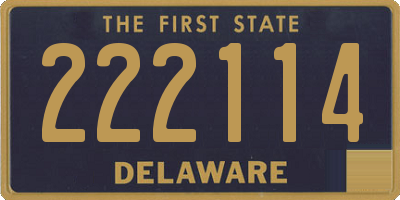 DE license plate 222114