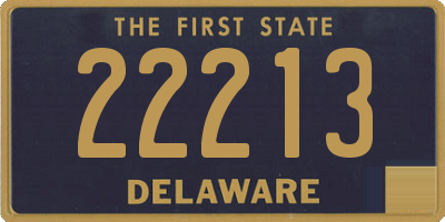 DE license plate 22213