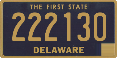 DE license plate 222130