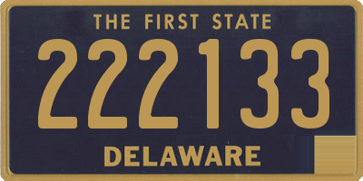 DE license plate 222133