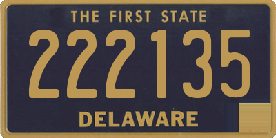 DE license plate 222135