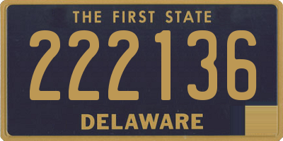 DE license plate 222136