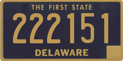 DE license plate 222151