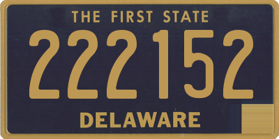 DE license plate 222152