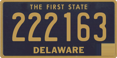 DE license plate 222163