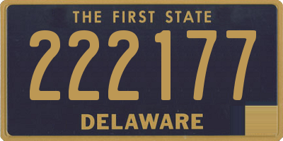 DE license plate 222177