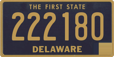 DE license plate 222180