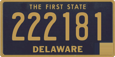 DE license plate 222181