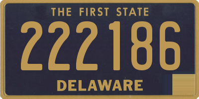 DE license plate 222186