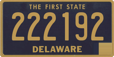 DE license plate 222192