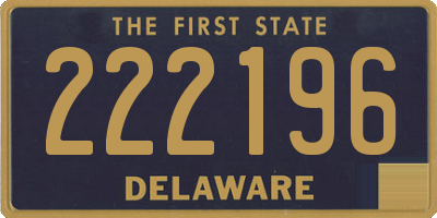 DE license plate 222196