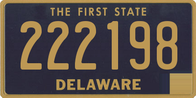 DE license plate 222198