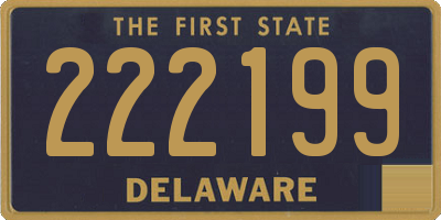 DE license plate 222199