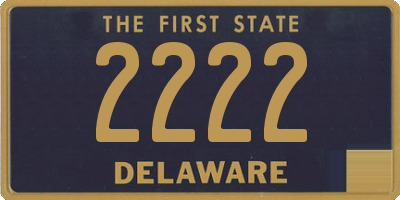 DE license plate 2222