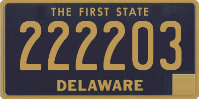 DE license plate 222203