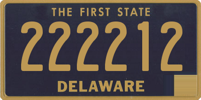 DE license plate 222212