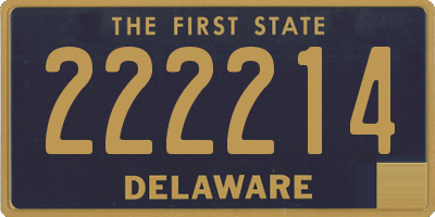 DE license plate 222214