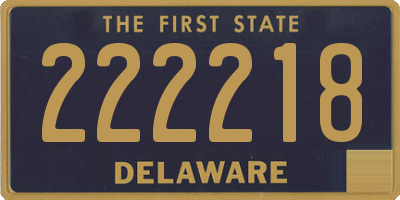 DE license plate 222218