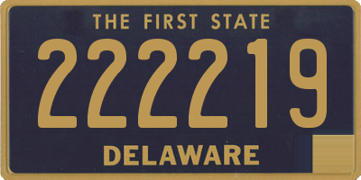 DE license plate 222219