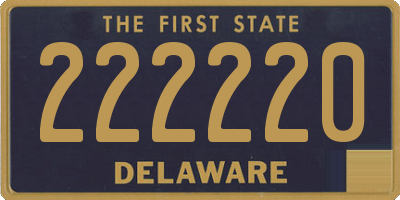 DE license plate 222220