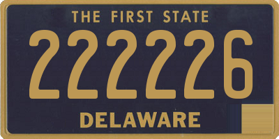 DE license plate 222226