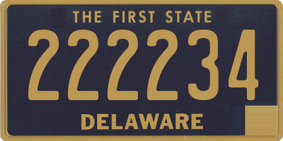DE license plate 222234