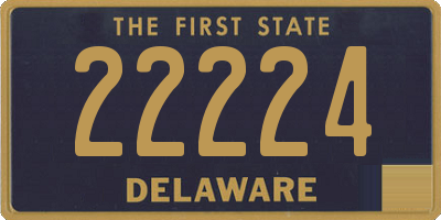 DE license plate 22224