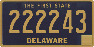 DE license plate 222243