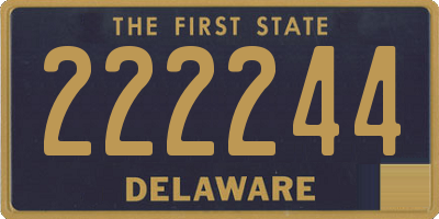 DE license plate 222244