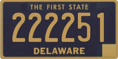 DE license plate 222251