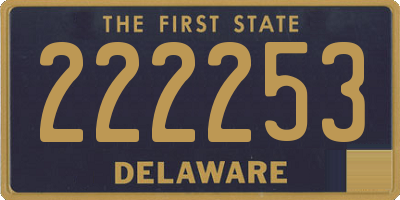 DE license plate 222253