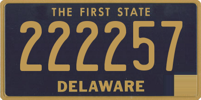 DE license plate 222257