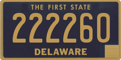 DE license plate 222260