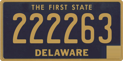 DE license plate 222263