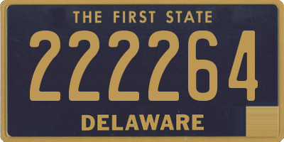 DE license plate 222264