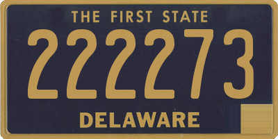 DE license plate 222273