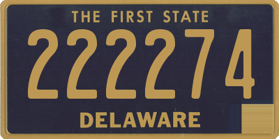 DE license plate 222274