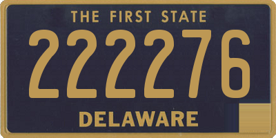 DE license plate 222276