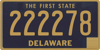 DE license plate 222278