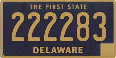DE license plate 222283