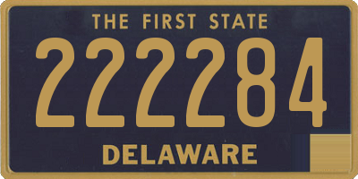 DE license plate 222284